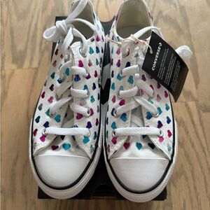 Brand new in box*Girl’s Converse Sneakers with Colorful Heart Design
